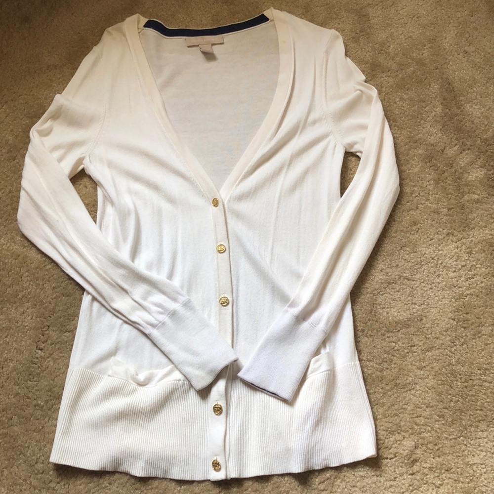 Great Cond White Banana Republic Cardigan Small